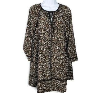 Michael Kors Womens Tunic Dress XS Brw/Blk PWB54